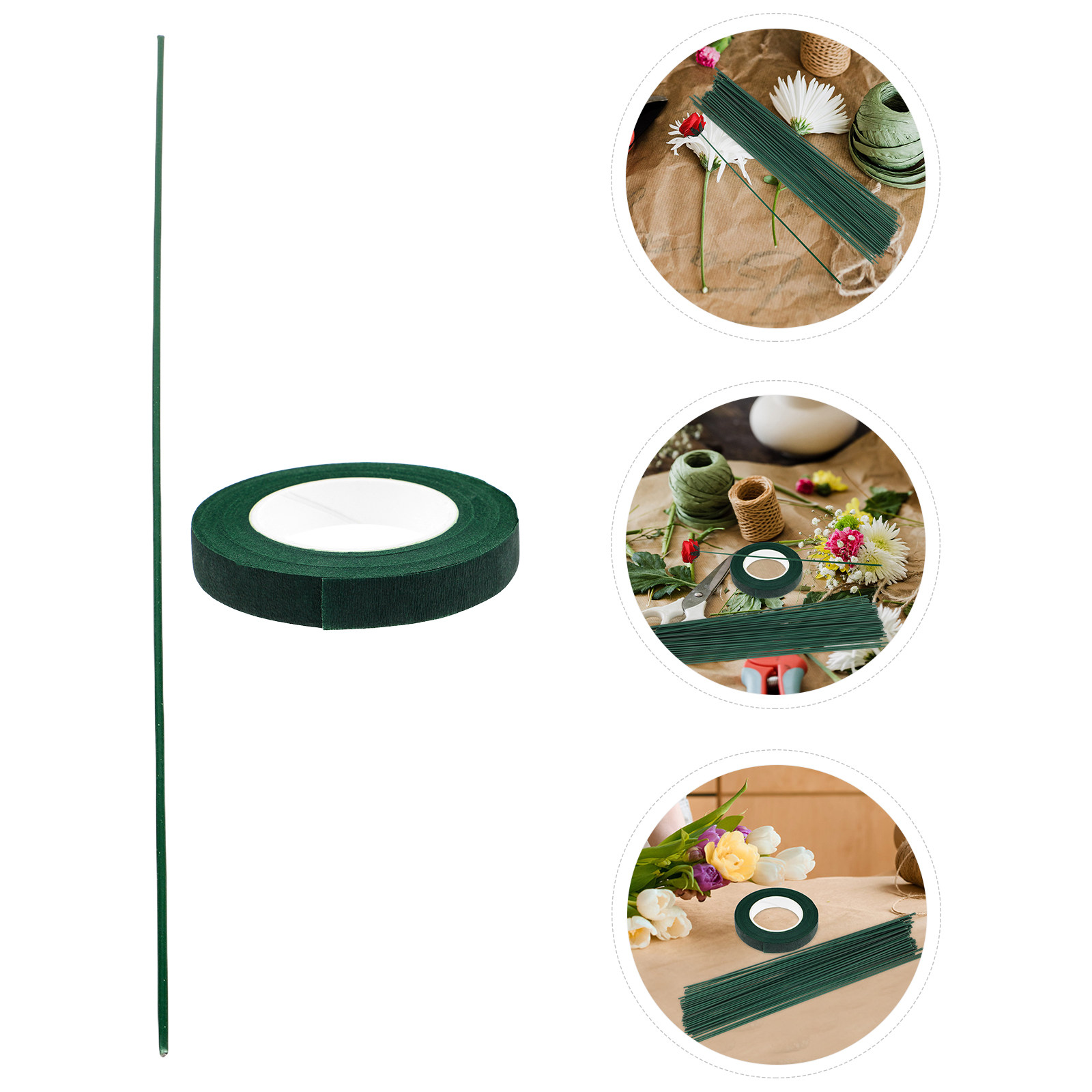 Floral Tape Green - 1Set Floral Tape and Wire Kit