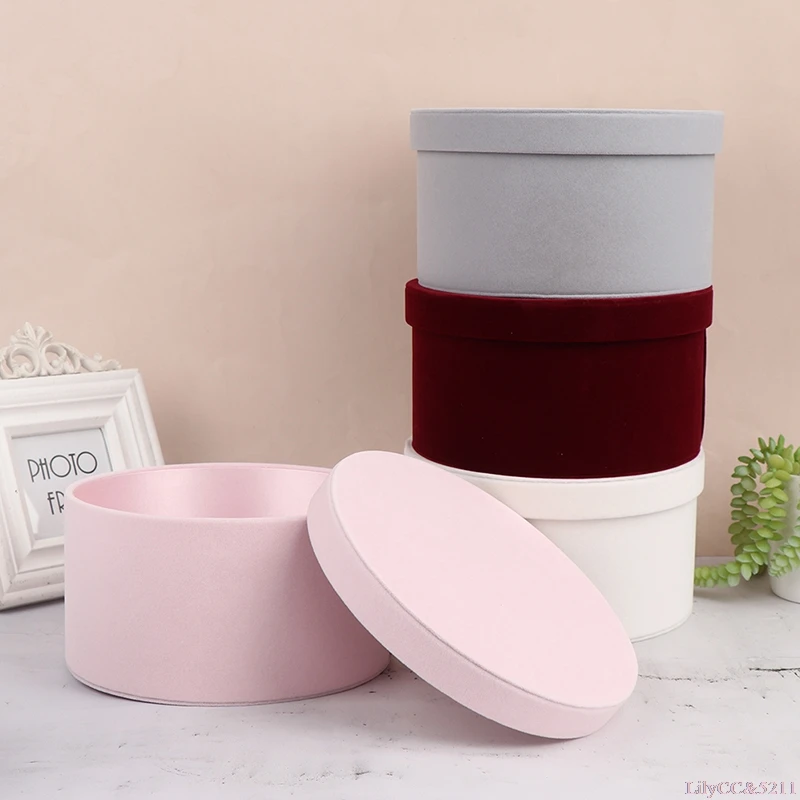 Velvet Round Flowers Box, Flow - Florist Flower Supply review and price
