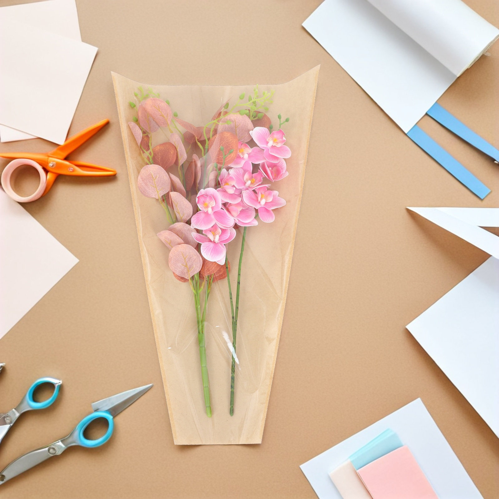 50Pcs Kraft Flower Bags Transp - Flower Wrap Kraft review and price