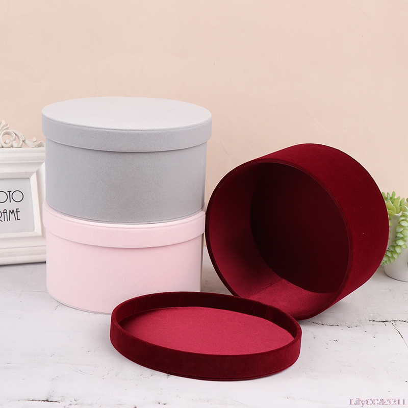 Velvet Round Flowers Box Gift  - Florist Flower Supply review and price