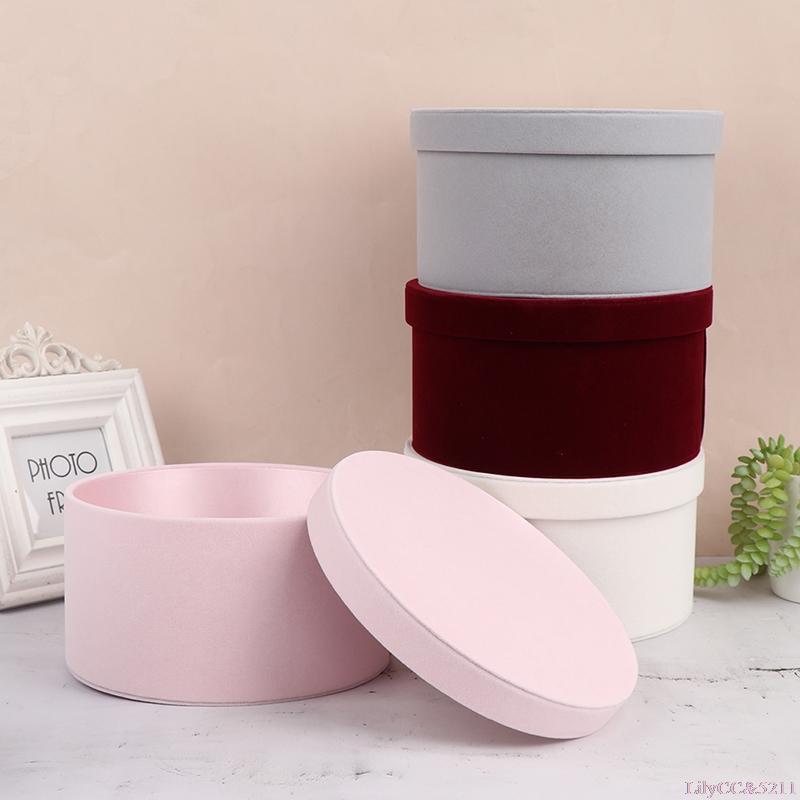 Velvet Round Flowers Box Gift  - Florist Flower Supply review and price