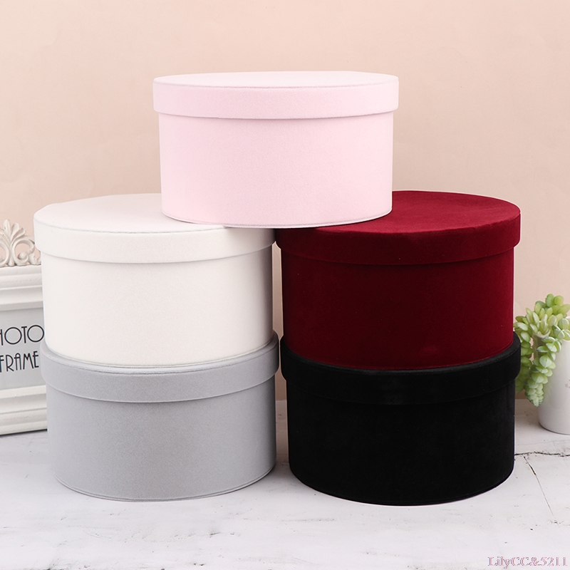 Velvet Round Flowers Box Gift  - Florist Flower Supply review and price