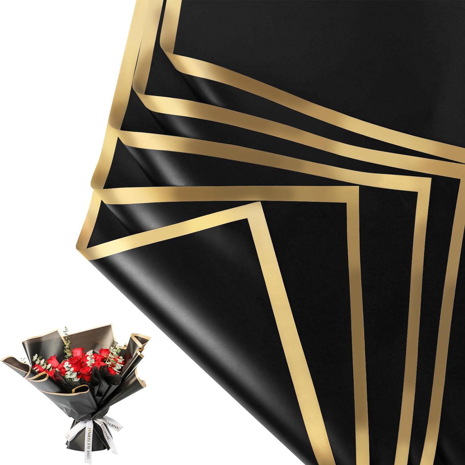20 Sheets Gold Edge Waterproof - Florist Flower Supply review and price